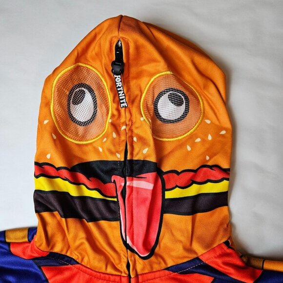 FortNite Beef Boss Boys Hoodie Jacket Large Mesh Eyes Masked Full Zip Co… - Picture 3 of 12